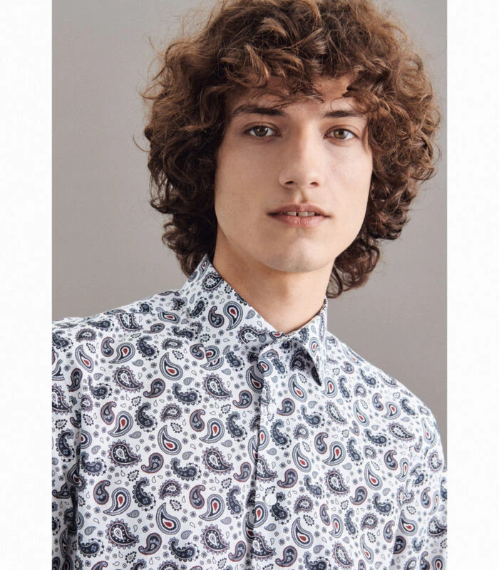 Seidensticker Business Overhemd Shaped Fit Lange Mouwen Print - Afbeelding 3