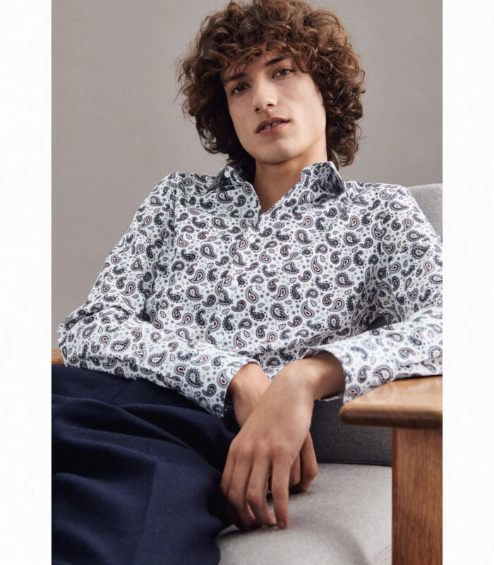 Seidensticker Business Overhemd Shaped Fit Lange Mouwen Print - Afbeelding 5