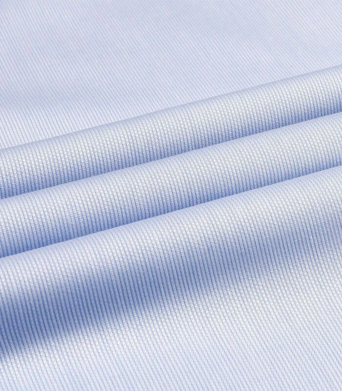 Strijkvrij Overhemd - Lichtblauw - Slim Fit - Jacquard Katoen - Lange Mouw - Heren - Afbeelding 5