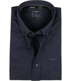 Hugo Overhemd Uni Donkerblauw