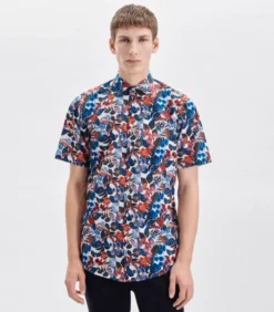 Seidensticker Business Overhemd Regular Fit Korte Mouwen Print