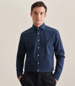 Seidensticker Business Overhemd Regular Fit Fit Lange Mouwen Stippen