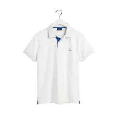 Gant Katoenen Piqué Poloshirt Met Contrasterende Kraag Ru...