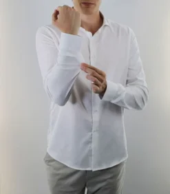 EXTRA Lange Mouw - Strijkvrij Overhemd Wit