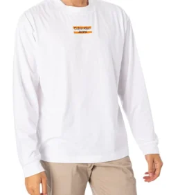 Calvin Klein Jeans Transparant Gestreept T-shirt Met Lange Mouwen