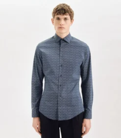 Seidensticker Performance Hemd Slim Fit Lange Mouwen Print