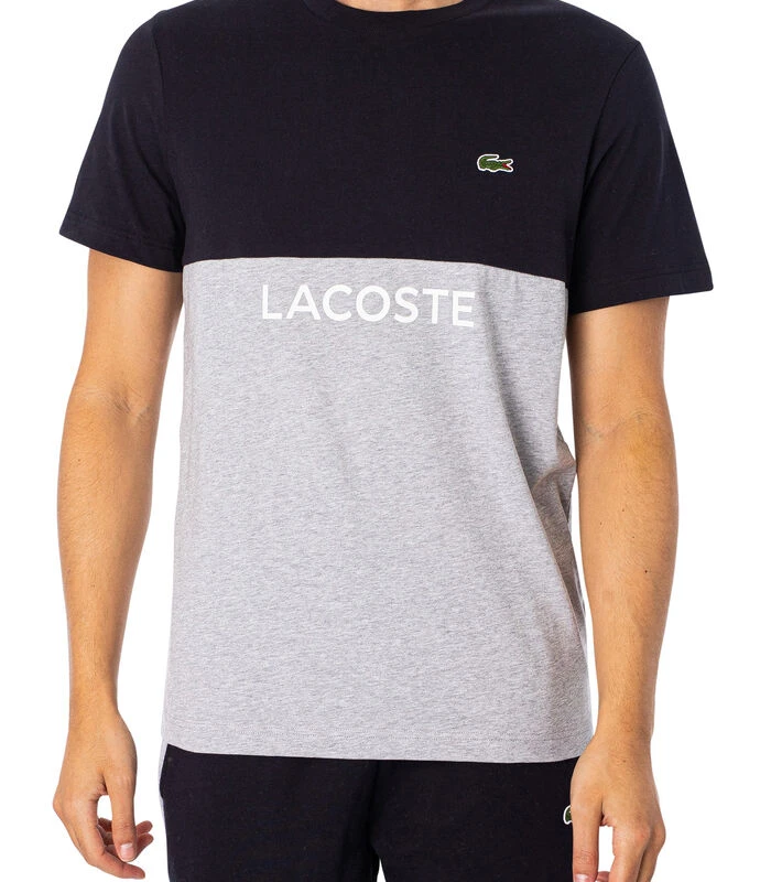 Lacoste Tweekleurig T-shirt Met Logo