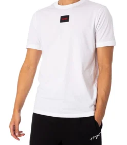 Hugo T-shirt Met Diragolino Box-logo