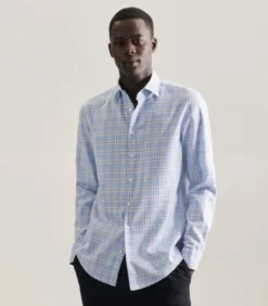Seidensticker Business Overhemd Shaped Fit Lange Mouwen Geruit
