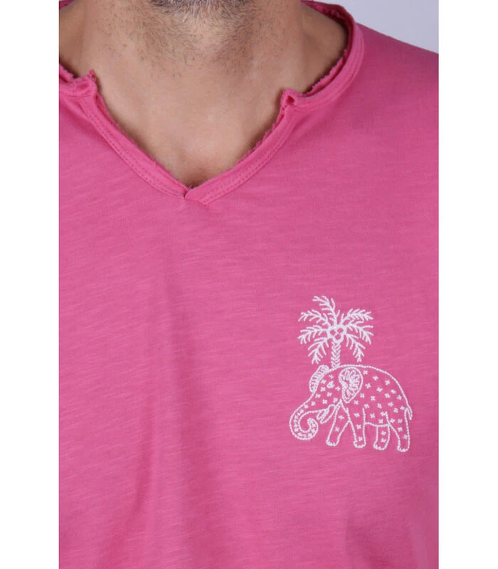 T-Shirt Katoen Marokkaanse Kraag - Afbeelding 3