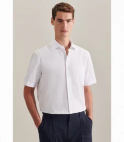 Seidensticker Business Overhemd Regular Fit Korte Mouwen Uni